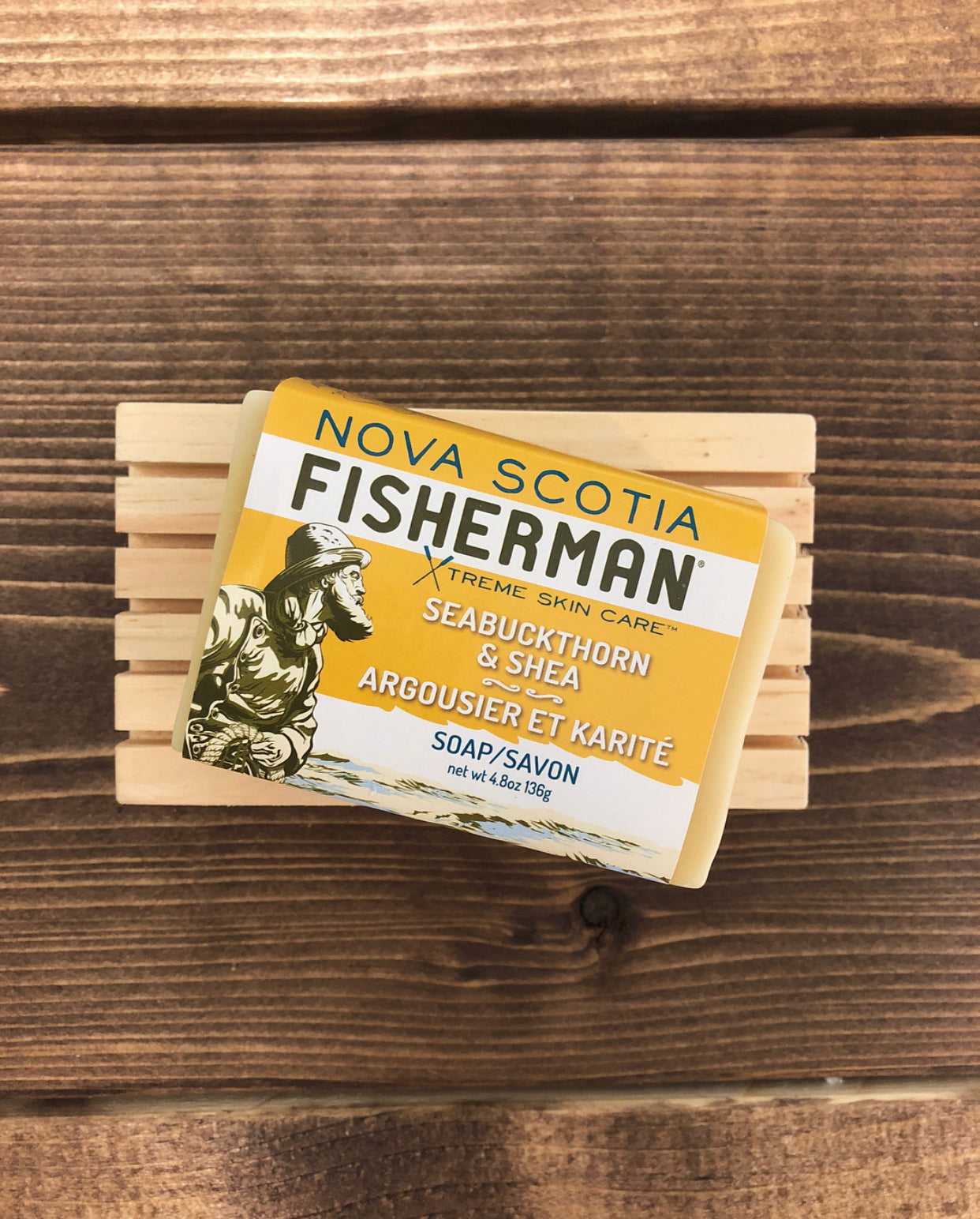 Hand Made Wooden Soap Dock - Nova Scotia Fisherman Sea Kelp Skincare