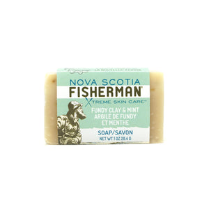 Hand & Face Soap Bar - Fundy Clay & Mint - Nova Scotia Fisherman Sea Kelp Skincare 