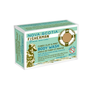 New! Body Wash Bar - Fundy Clay & Mint - Nova Scotia Fisherman Sea Kelp Skincare 